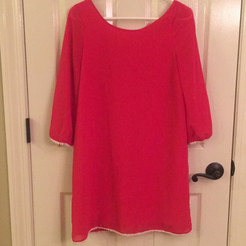 Red Bow Back dress